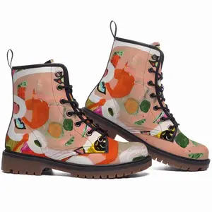 Men Cartoon Leather Work Boots