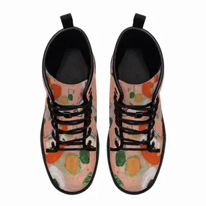 Men Cartoon Leather Work Boots