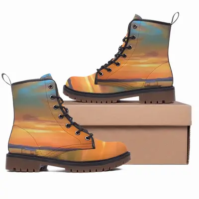 Men Yellow Sea Leather Work Boots