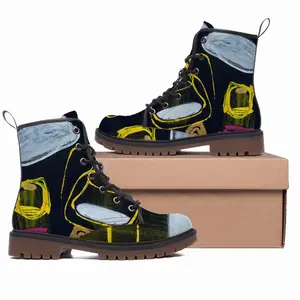 Men Yellow Darkness Ii Leather Work Boots