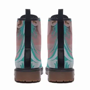 Men Girl With Sparrows -Diptych Leather Work Boots