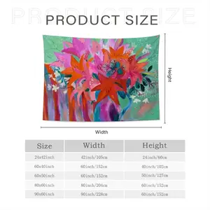 Lilies In A Vase Wall Tapestry (Multi-Size, Horizontal)