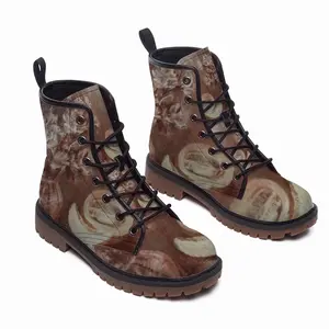 Men Autumn Still Life (Graphic) Leather Work Boots