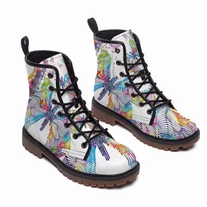 Men Butterfly Hope Explosion Leather Work Boots