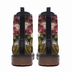 Men Melon And Roses Leather Work Boots