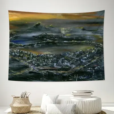 The Bronze Sundown Wall Tapestry (Multi-Size, Horizontal)