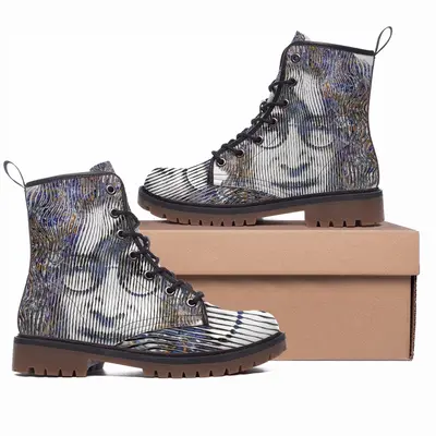 Men Imagine John Lennon Leather Work Boots