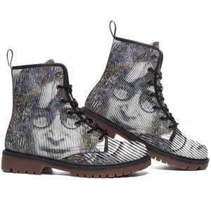 Men Imagine John Lennon Leather Work Boots