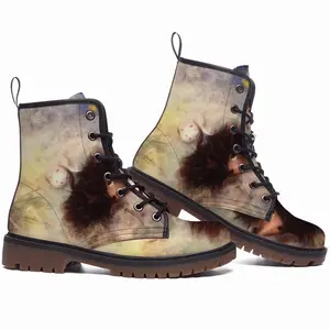 Men Hedgehog In The Fog Leather Work Boots