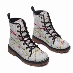 Men Little Crazy Bird Leather Work Boots