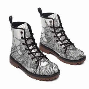 Men The Statue Of Liberty Leather Work Boots