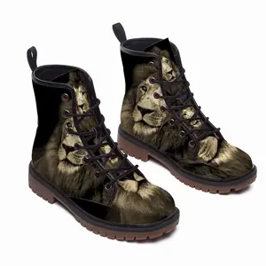 Men Lion In The Sun Leather Work Boots