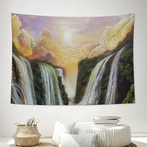 Among The Waterfalls Wall Tapestry (Multi-Size, Horizontal)