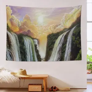 Among The Waterfalls Wall Tapestry (Multi-Size, Horizontal)