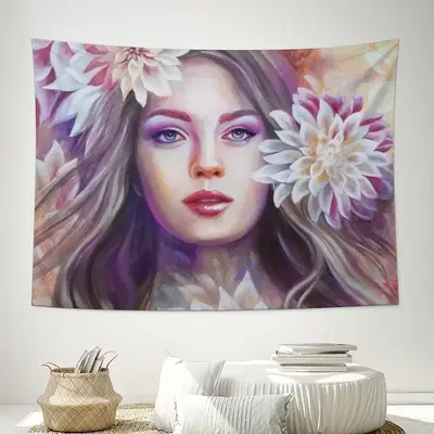 Floral Queen Wall Tapestry (Multi-Size, Horizontal)