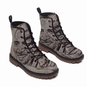 Men President Barack Obama Leather Work Boots