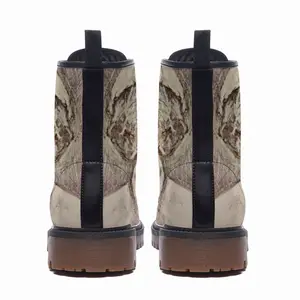 Men Pope Francis Portrait Leather Work Boots