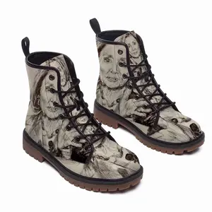 Men Nancy Pelosi Leather Work Boots