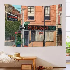 #6Th Avenue Restaurant New York City Wall Tapestry (Multi-Size, Horizontal)