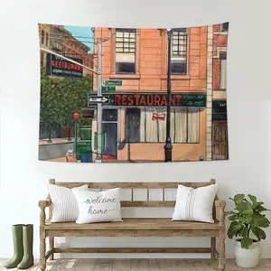 #6Th Avenue Restaurant New York City Wall Tapestry (Multi-Size, Horizontal)