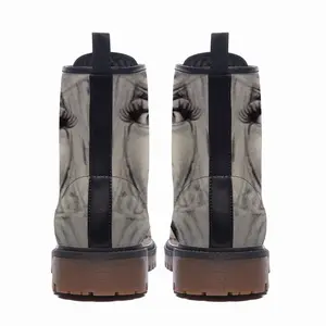 Men Nicki Minaj Portrait Leather Work Boots