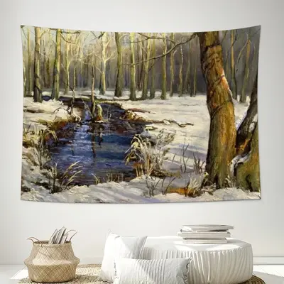 Early Spring Realism Wall Tapestry (Multi-Size, Horizontal)