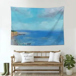 Cliffside Beach Wall Tapestry (Multi-Size, Horizontal)