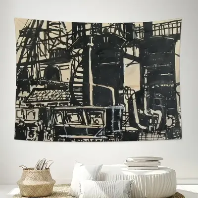 Gas Works Wall Tapestry (Multi-Size, Horizontal)