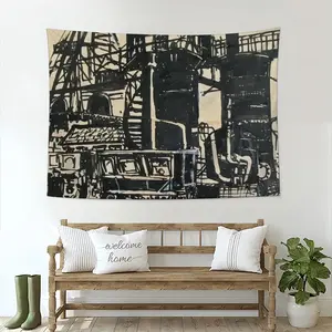 Gas Works Wall Tapestry (Multi-Size, Horizontal)