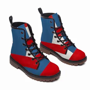 Men Flag 4 Leather Work Boots