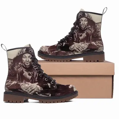 Men Snoop Dogg Leather Work Boots