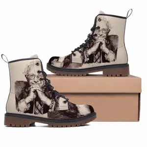 Men Bernie Sanders Leather Work Boots