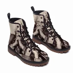 Men Bernie Sanders Leather Work Boots