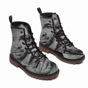 Men Aubrey Drake Graham Portrait Leather Work Boots