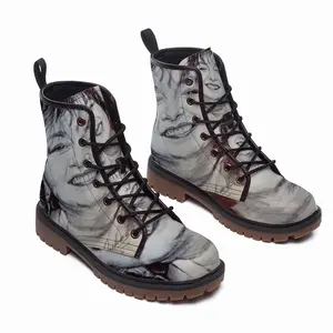 Men Roseanne Barr Leather Work Boots