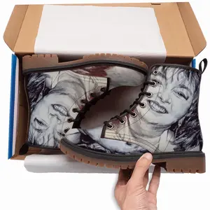 Men Roseanne Barr Leather Work Boots