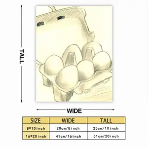 6 Eier Im Karton Six Eggs In The Cardboard Self Adhesive Poster (Multi-Size)