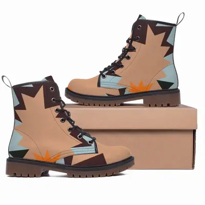 Men Orange Peel Leather Work Boots