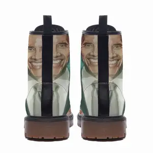 Men Barack & Michelle Obama Leather Work Boots