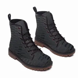 Men Black Leather Work Boots