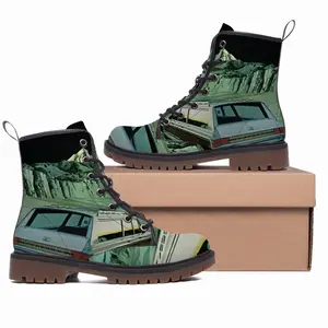 Men The Lunar Dunes Of Emerald Leather Work Boots