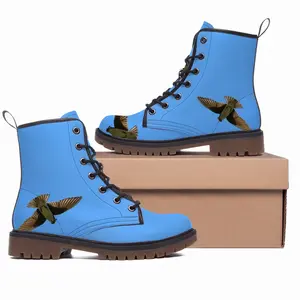 Men Soaring Swallow Leather Work Boots