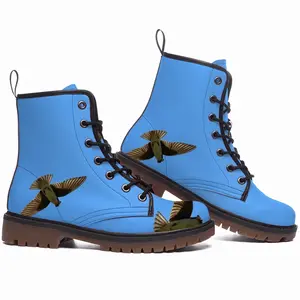 Men Soaring Swallow Leather Work Boots