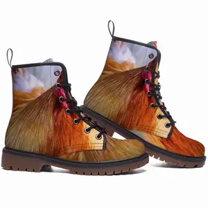 Men Rooster Stare Down Leather Work Boots