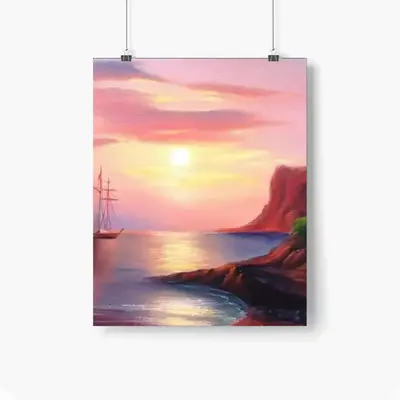 Red Sea Sunset Self Adhesive Poster (Multi-Size)