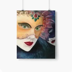 Mistery Masks Self Adhesive Poster (Multi-Size)