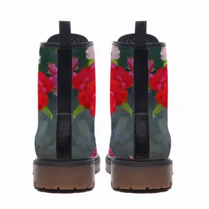 Men Roses From An Abandoned Garden Leather Work Boots