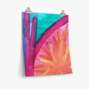 Colorful Straws Self Adhesive Poster (Multi-Size)