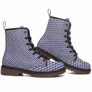 Men Colorful Leather Work Boots