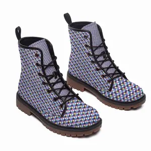 Men Colorful Leather Work Boots